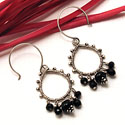 Earrings - Chandelier Wrap - Onyx